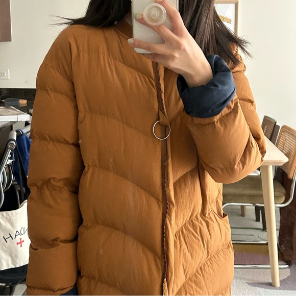 Burnt Orange Puff Long Jacket - Picture 8 of 8